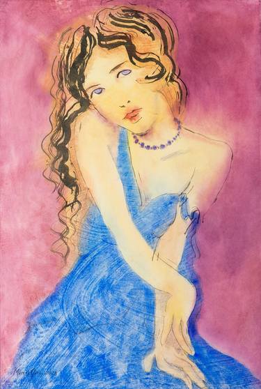 Original Figurative Women Paintings by Marcel Garbi