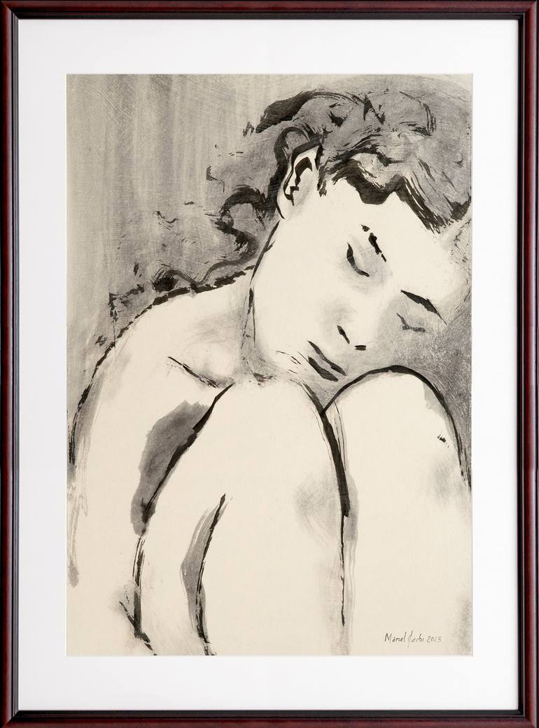 Original Women Drawing by Marcel Garbi