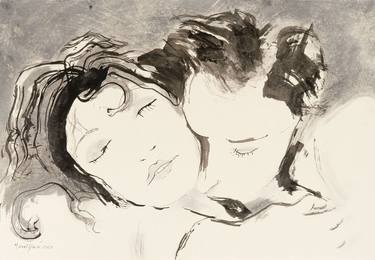 Original Figurative Love Drawings by Marcel Garbi