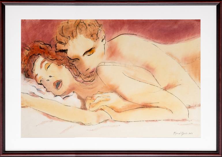 Original Figurative Love Painting by Marcel Garbi