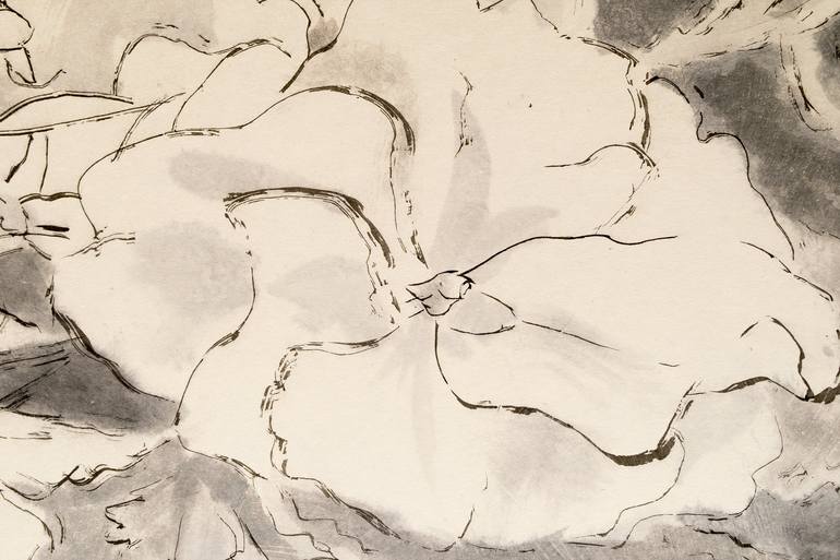 Original Floral Drawing by Marcel Garbi