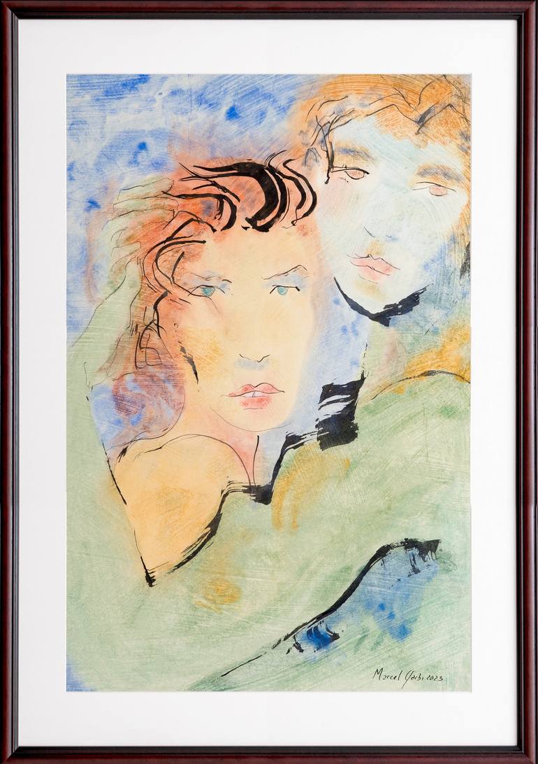 Original Love Painting by Marcel Garbi