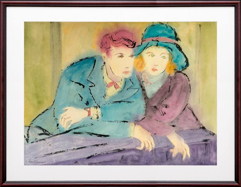 Original Figurative Love Painting by Marcel Garbi