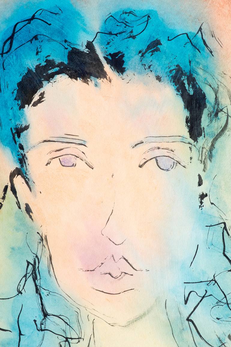 Original Expressionism Nude Painting by Marcel Garbi