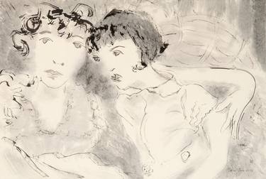 Original Figurative Women Drawings by Marcel Garbi