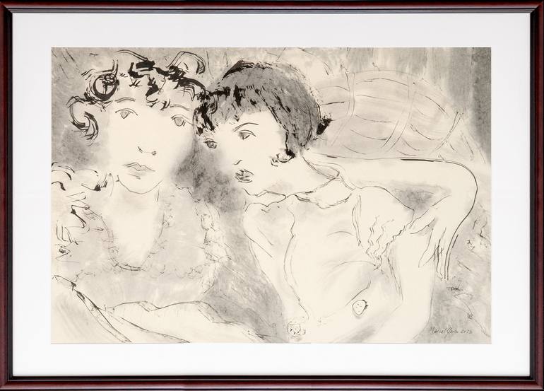 Original Women Drawing by Marcel Garbi