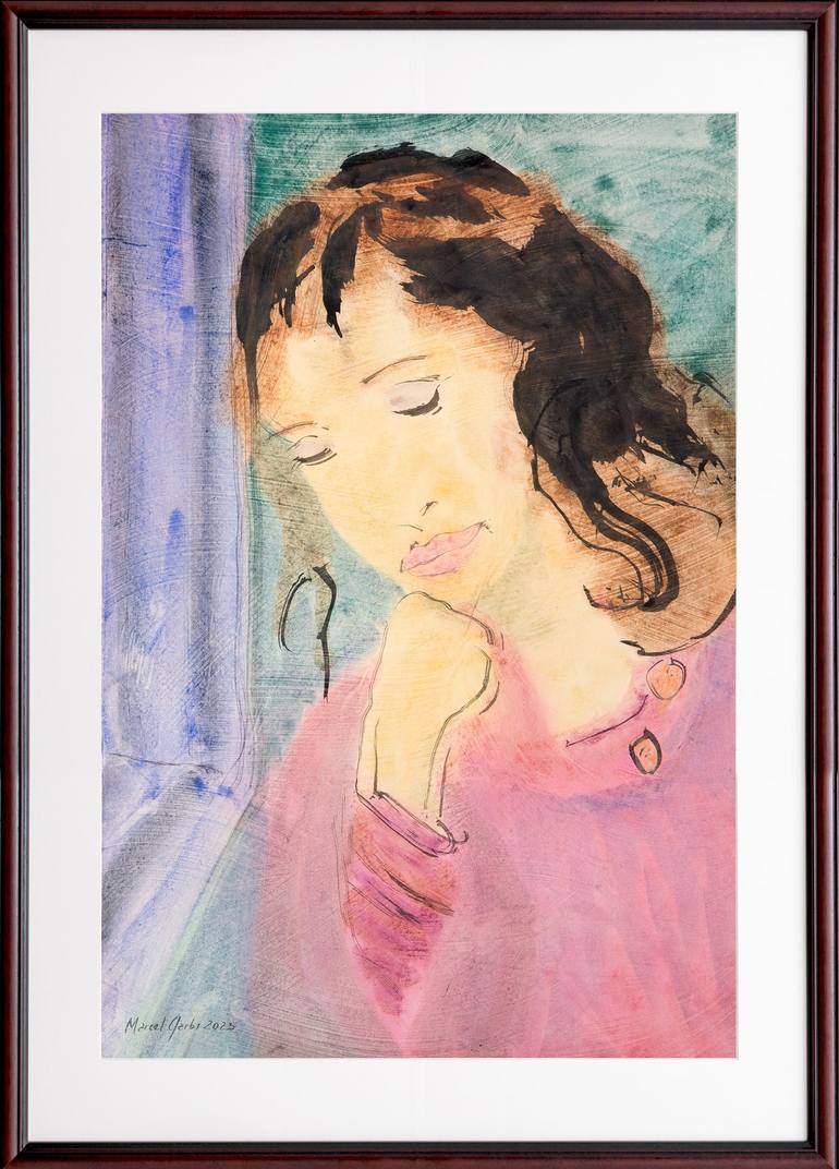 Original Portrait Painting by Marcel Garbi