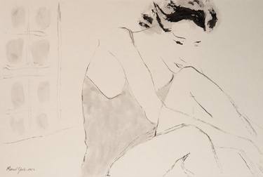 Original Minimalism Women Drawings by Marcel Garbi
