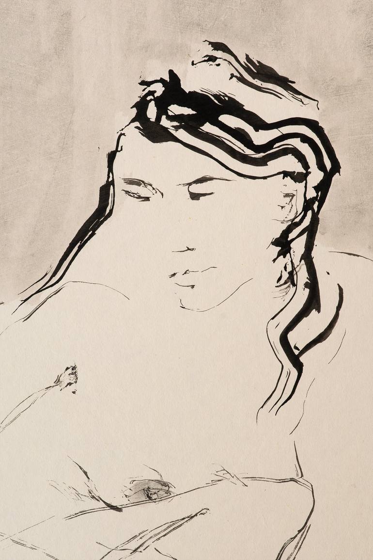 Original Nude Drawing by Marcel Garbi