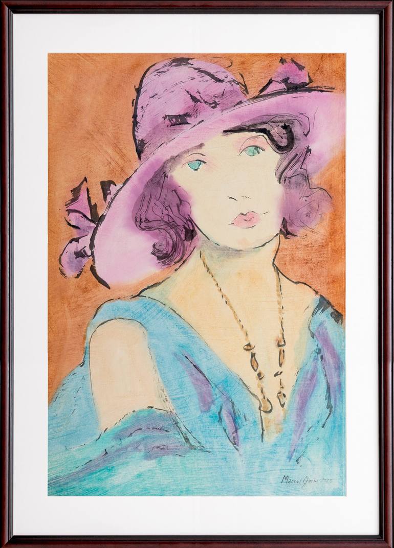 Original Figurative Fashion Painting by Marcel Garbi