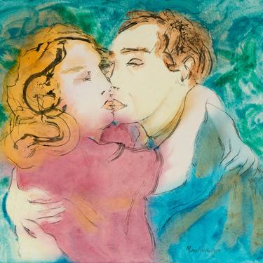 Original Figurative Love Paintings by Marcel Garbi