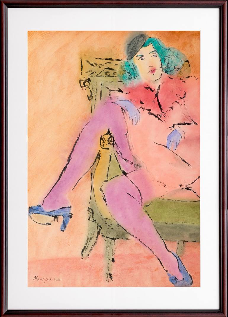 Original Women Painting by Marcel Garbi