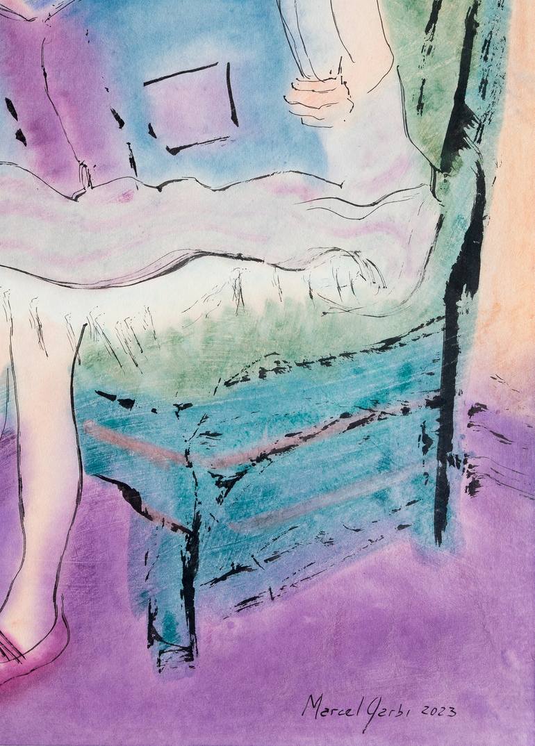 Original Figurative Women Painting by Marcel Garbi