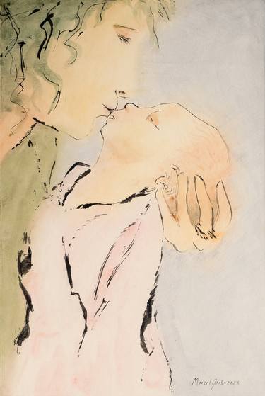 Original Figurative Family Paintings by Marcel Garbi