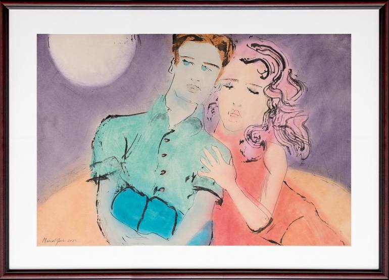 Original Figurative Love Painting by Marcel Garbi