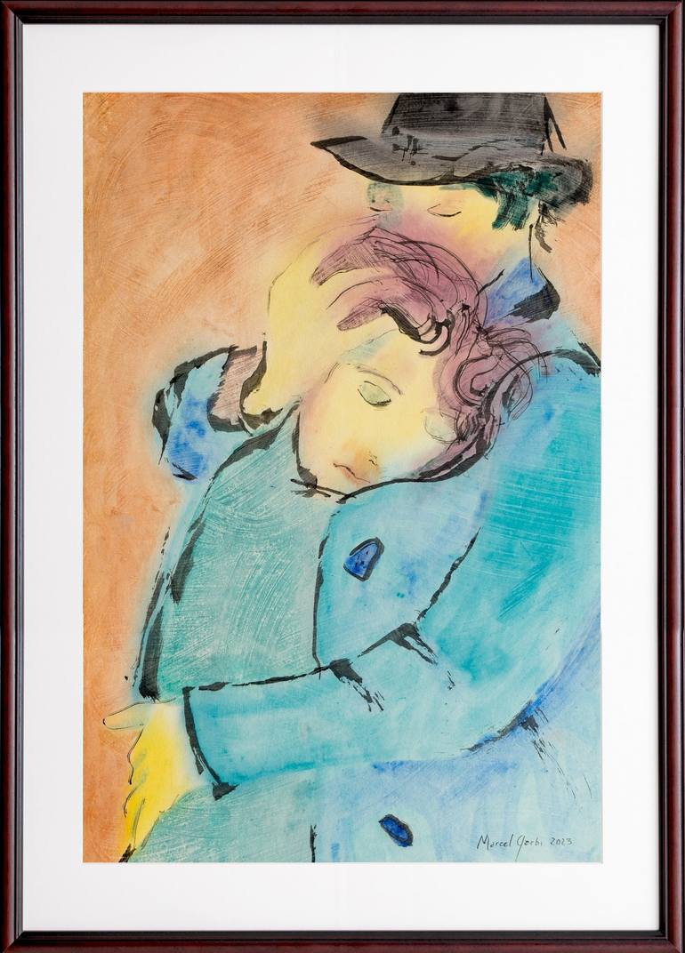 Original Figurative Love Painting by Marcel Garbi