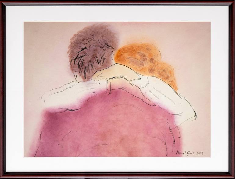 Original Figurative Love Painting by Marcel Garbi