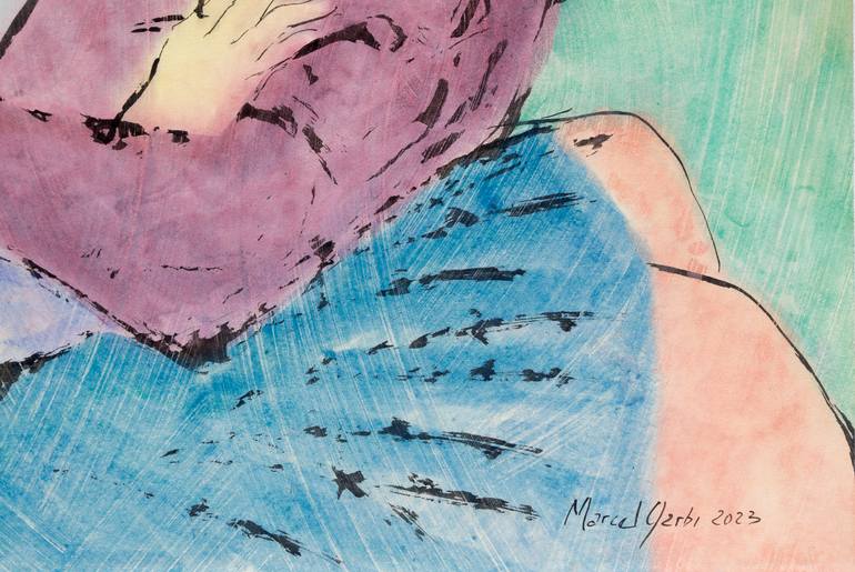 Original Expressionism Love Painting by Marcel Garbi