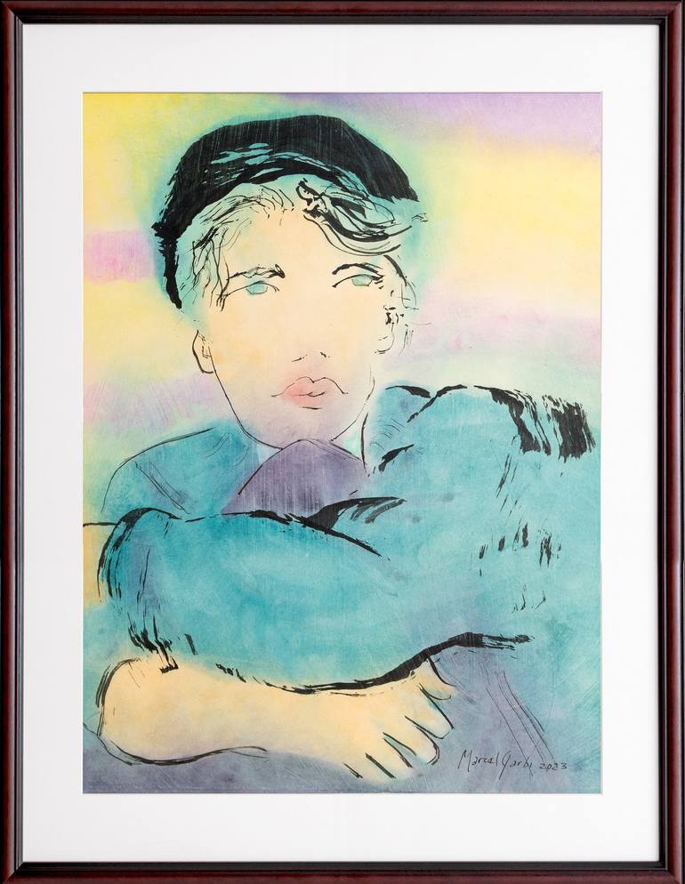 Original Figurative Men Painting by Marcel Garbi