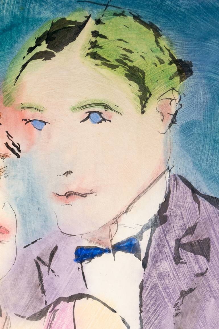 Original Expressionism Love Painting by Marcel Garbi