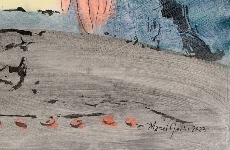 Original Expressionism Men Painting by Marcel Garbi