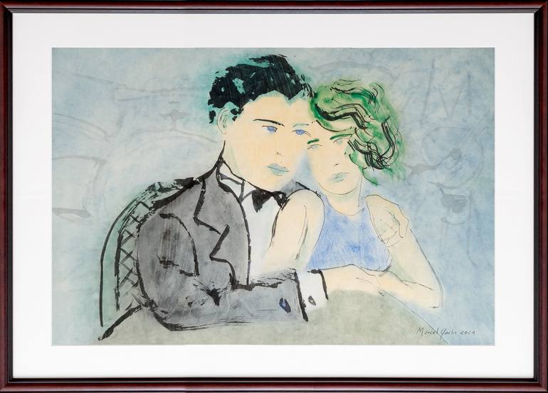 Original Figurative Love Painting by Marcel Garbi