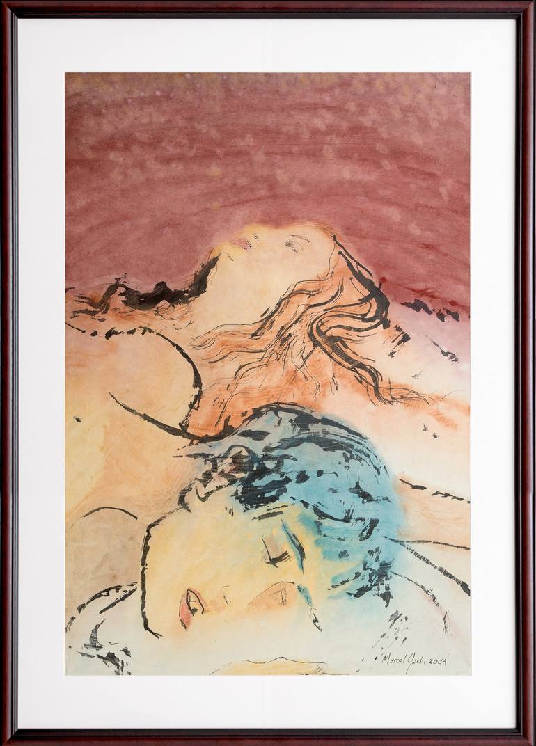 Original Figurative Love Painting by Marcel Garbi