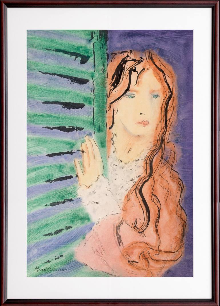 Original Figurative Women Painting by Marcel Garbi