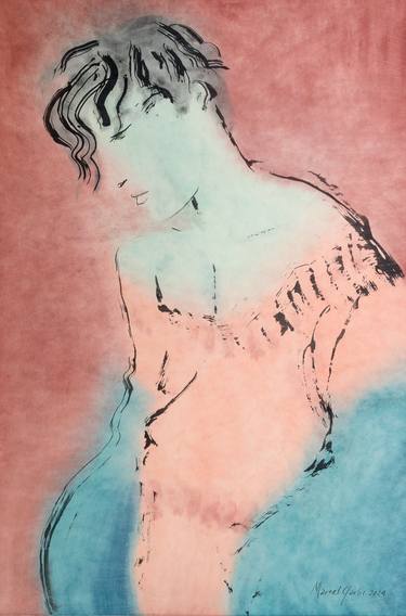 Original Figurative Men Paintings by Marcel Garbi