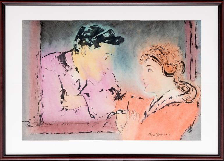 Original Love Painting by Marcel Garbi