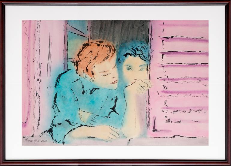 Original Figurative Love Painting by Marcel Garbi