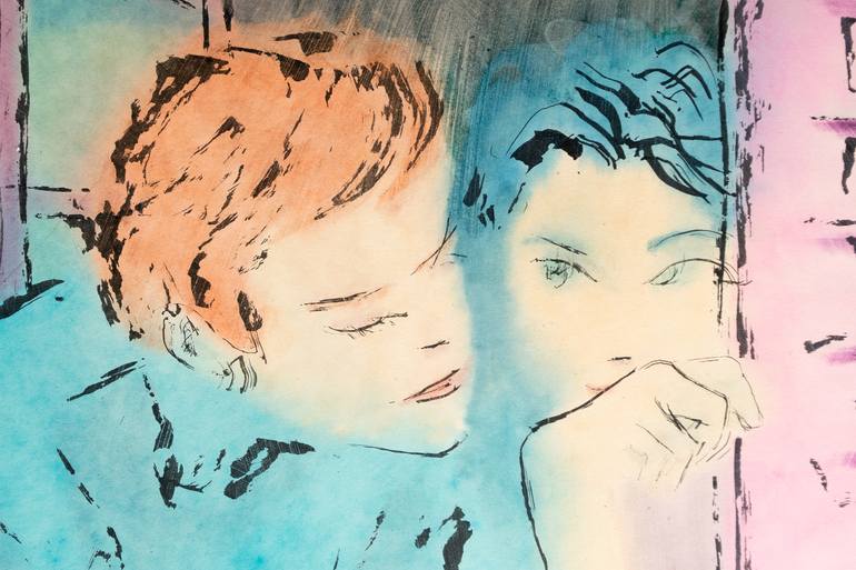 Original Figurative Love Painting by Marcel Garbi