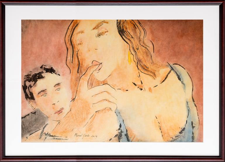 Original Figurative Erotic Painting by Marcel Garbi
