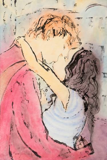 Original Figurative Love Paintings by Marcel Garbi