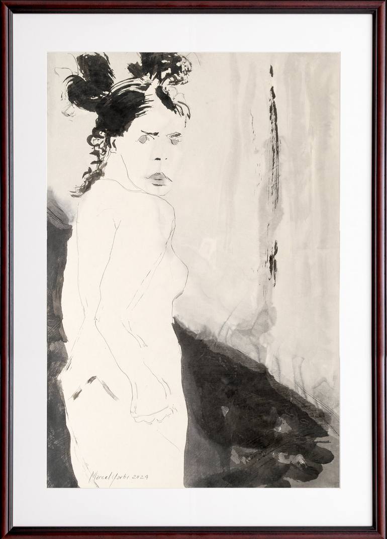 Original Figurative Women Drawing by Marcel Garbi