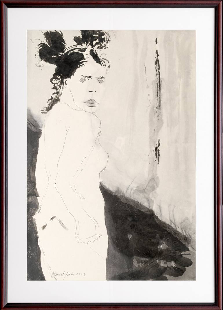 Original Women Drawing by Marcel Garbi