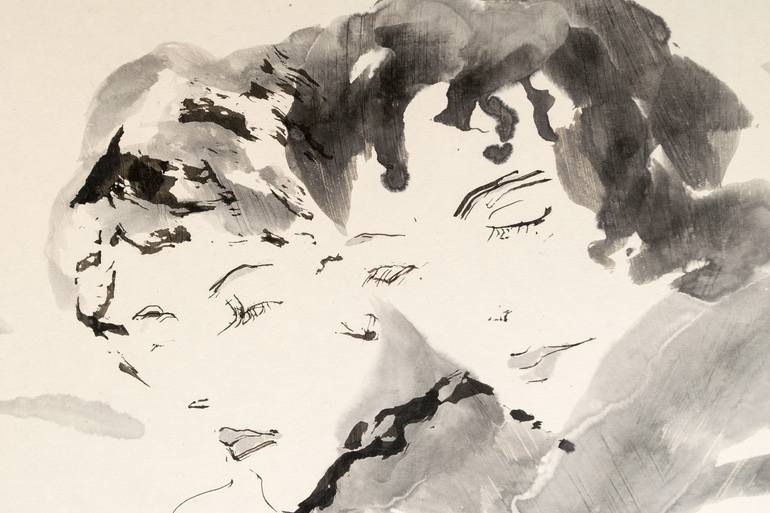 Original Expressionism Love Drawing by Marcel Garbi