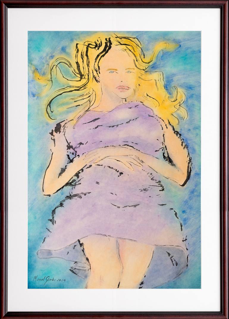 Original Figurative Women Painting by Marcel Garbi