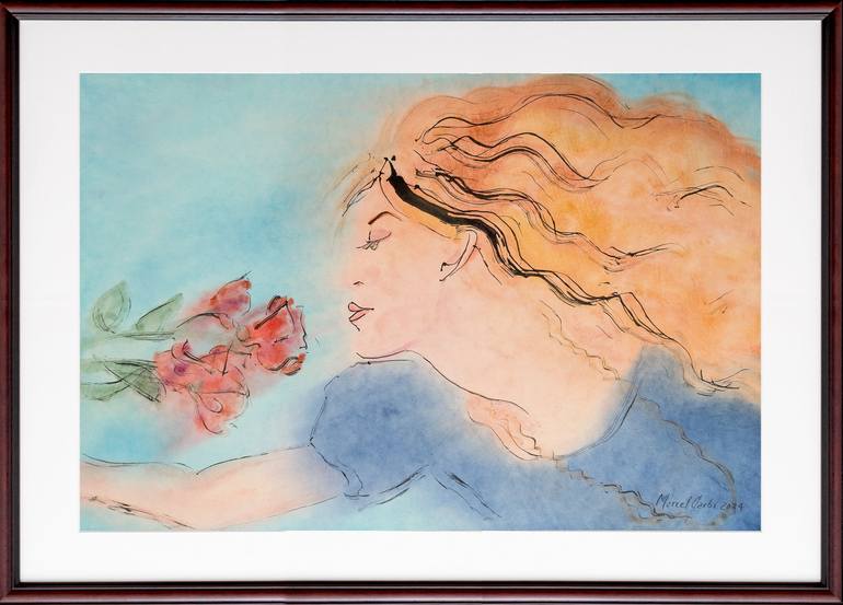 Original Floral Painting by Marcel Garbi