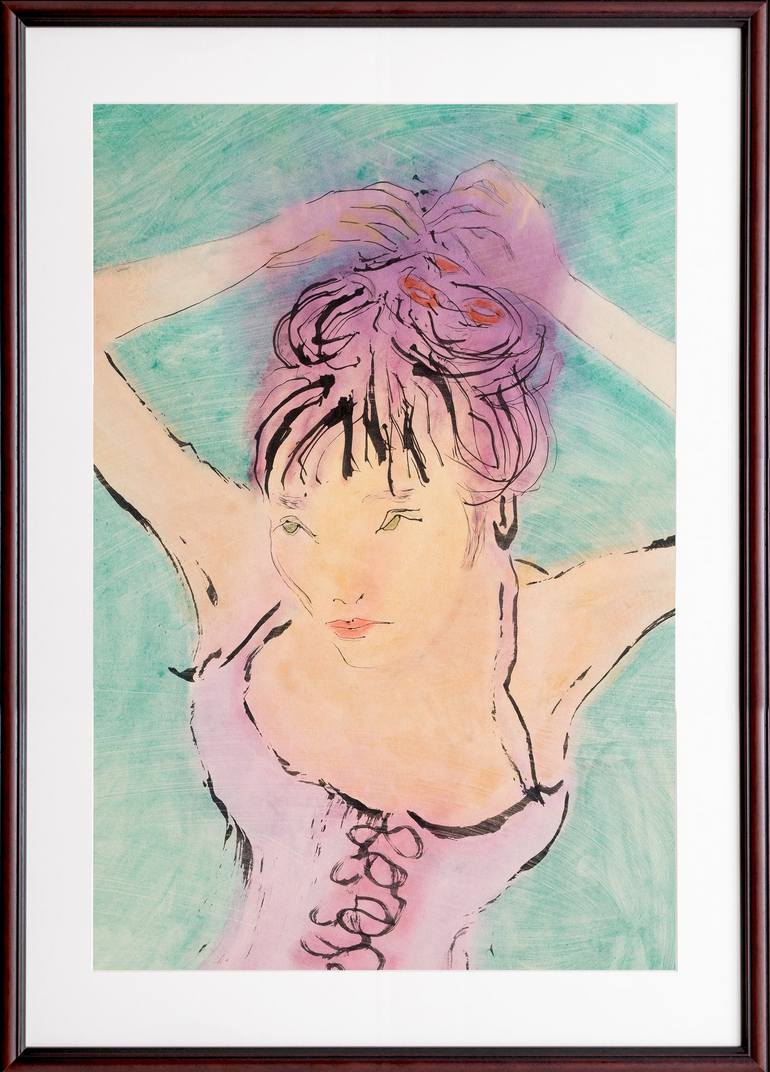 Original Figurative Women Painting by Marcel Garbi