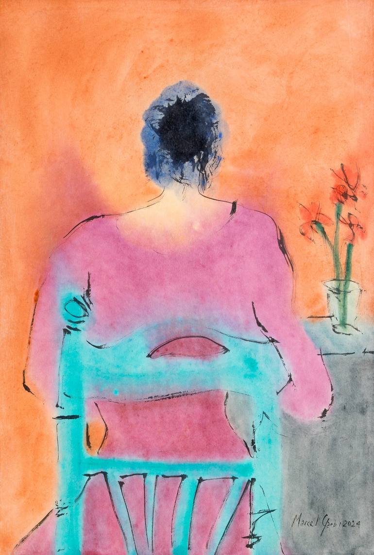 Original Figurative Women Paintings by Marcel Garbi