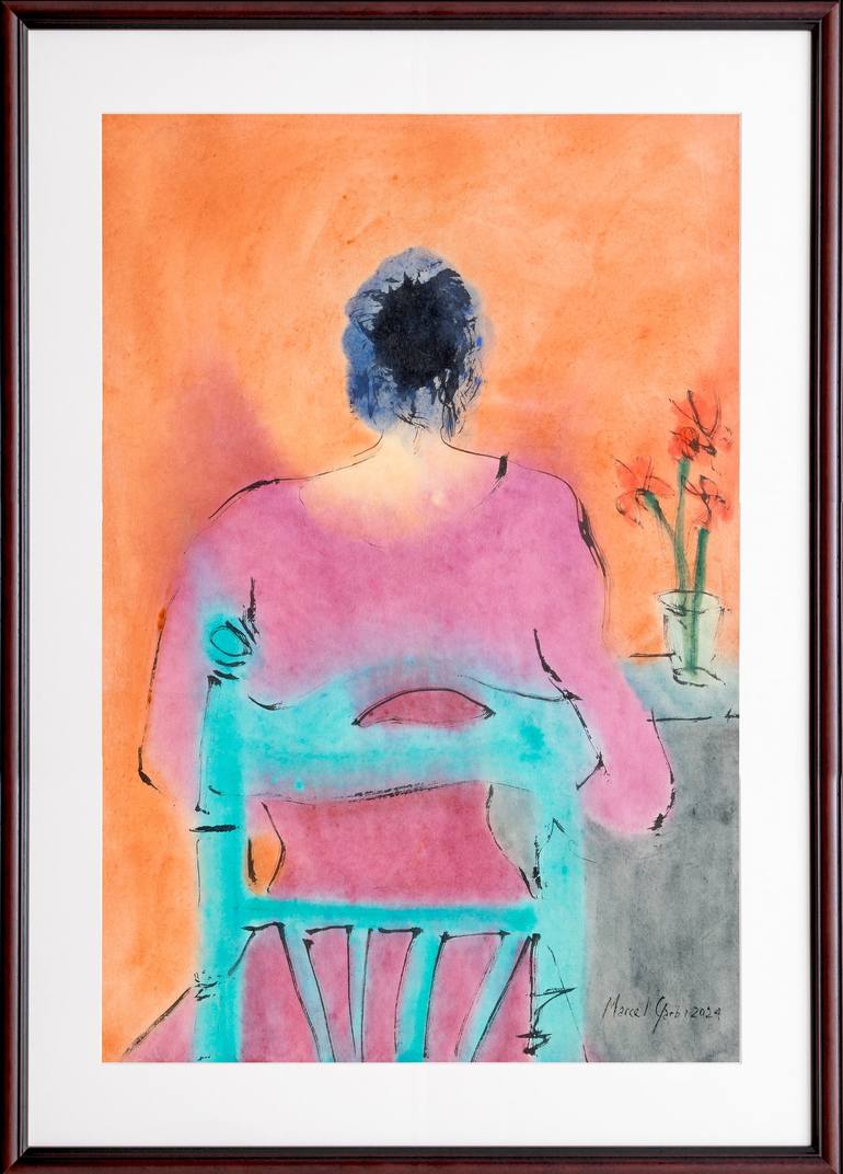 Original Figurative Women Painting by Marcel Garbi