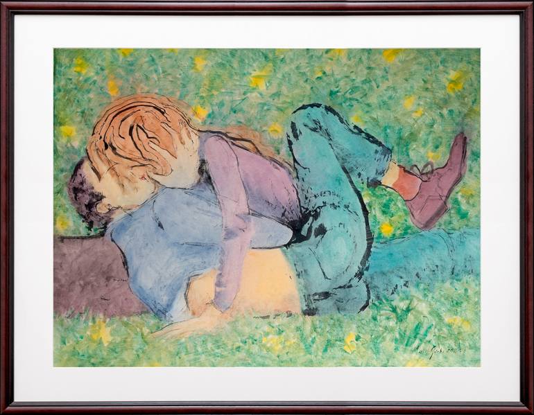 Original Figurative Love Painting by Marcel Garbi