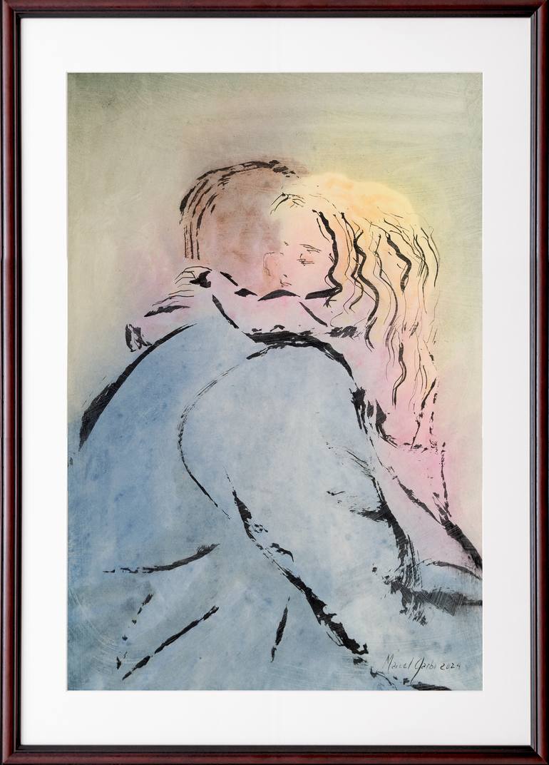 Original Figurative Love Painting by Marcel Garbi