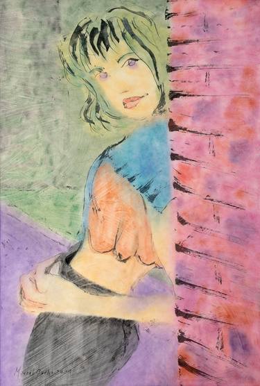 Original Figurative Women Paintings by Marcel Garbi