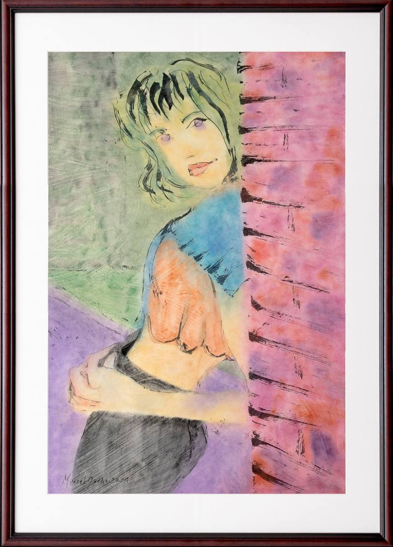 Original Figurative Women Painting by Marcel Garbi