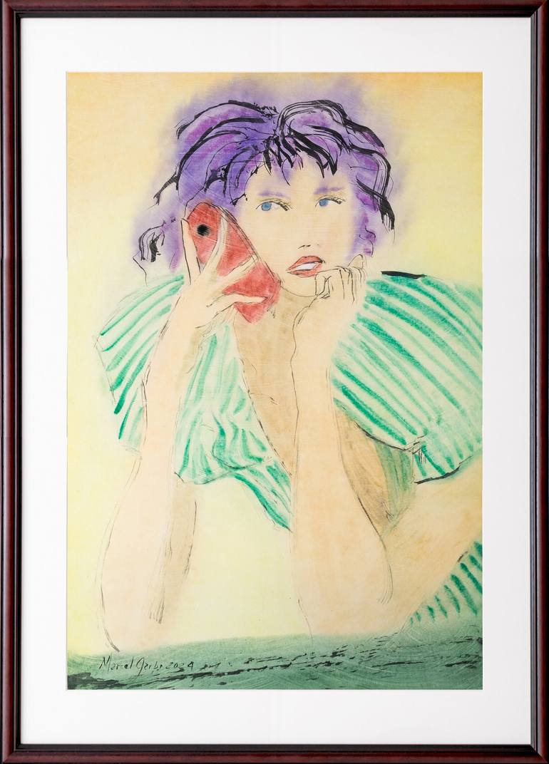 Original Figurative Women Painting by Marcel Garbi