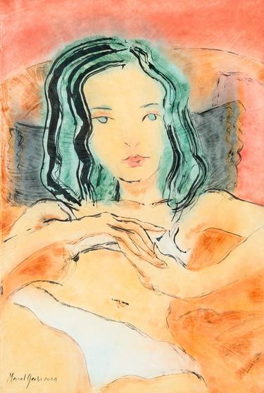 Original Figurative Women Paintings by Marcel Garbi