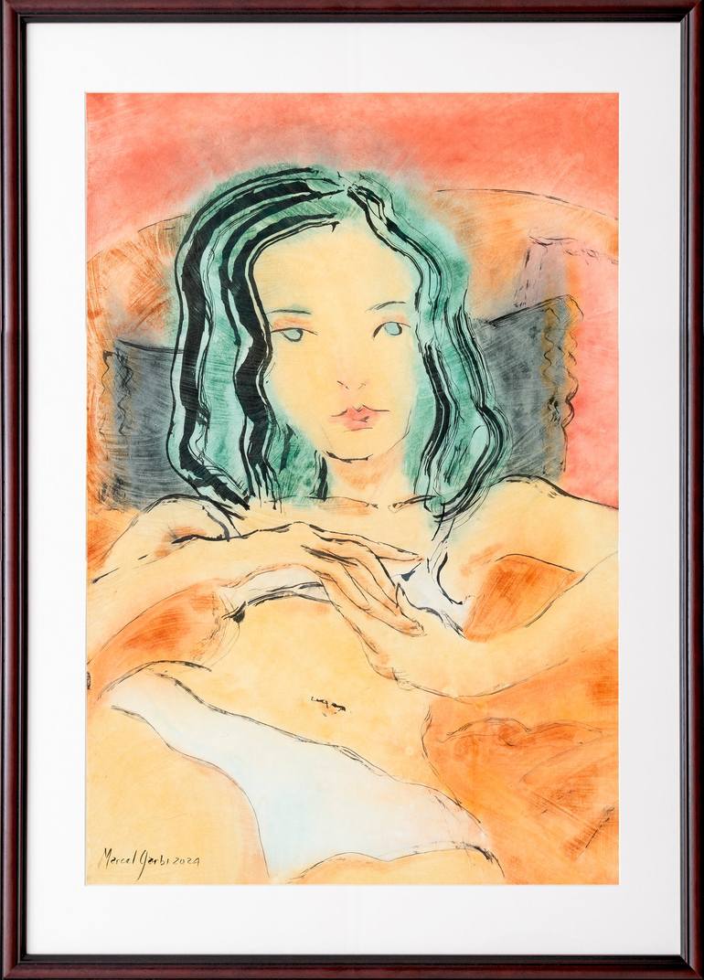 Original Figurative Women Painting by Marcel Garbi