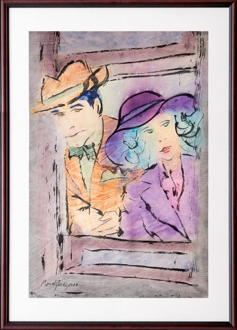 Original Figurative People Painting by Marcel Garbi